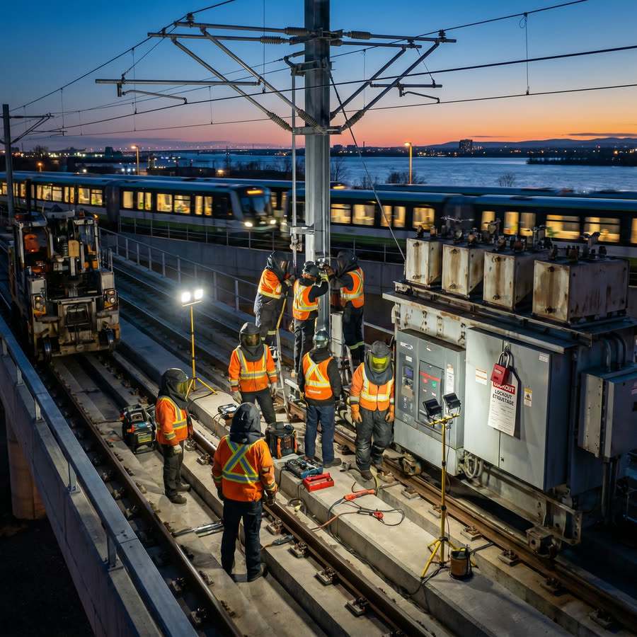 Équipements de traction du REM